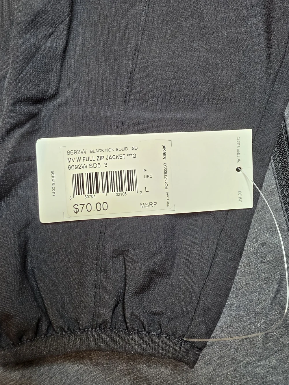 adidas Men's Black & Gray Kennesaw Hooded‎ Windbreaker